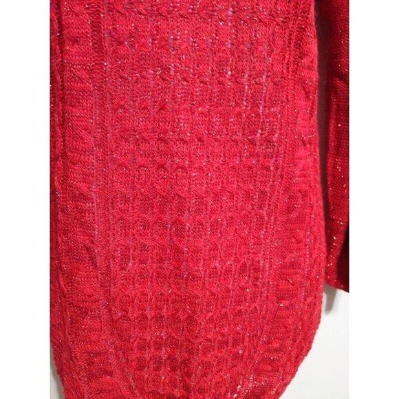 Two-One-Two New York Red long sleeve lightweight 3/4 sleeve Sweater Size XL(NWT) - Picture 5 of 10